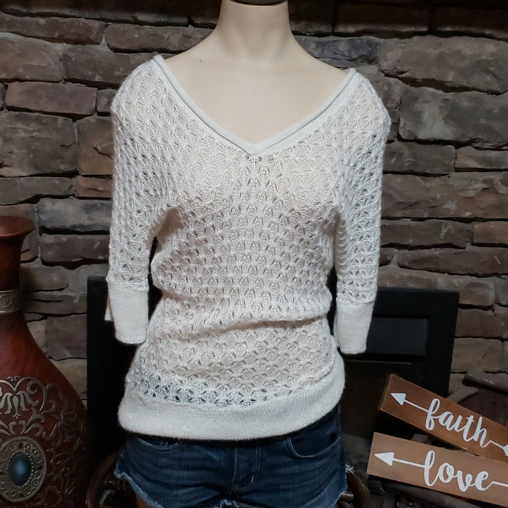 VANITY SPARKLY KNITTED THIN SWEATER SZ M